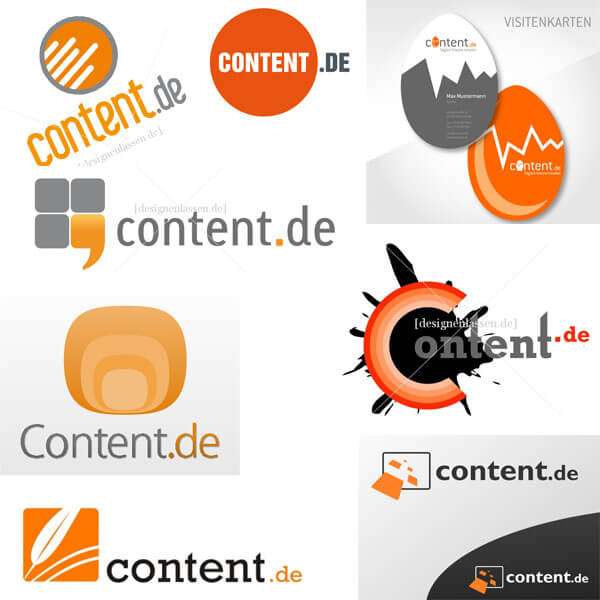 content.de Logo Entwürfe