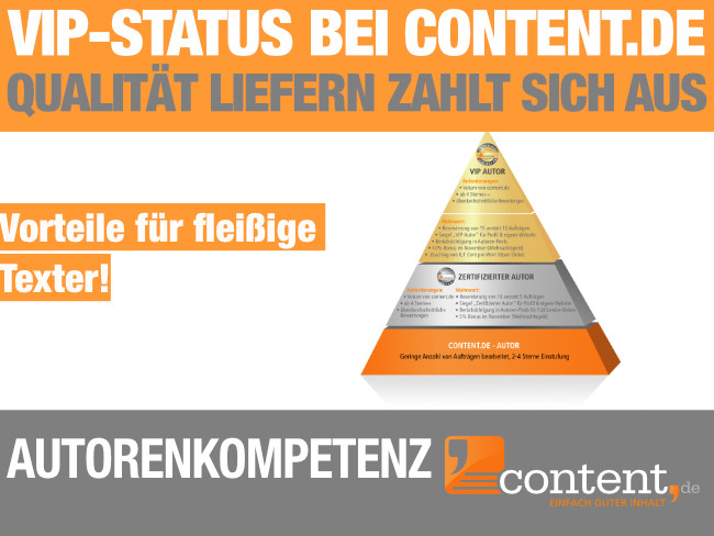 VIP-Status bei content.de