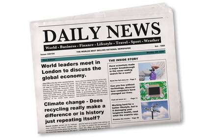 Quelle: Fotolia - Daily Newspaper Mock up with fake articles© RTimages