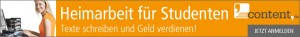 Heimarbeit für Studenten als Texter bei content.de