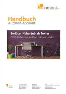 Nebenjob als Texter: Handbuch zum Texter-Account von content.de
