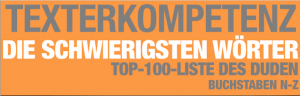 Schwierige Wörter: Die Top 100 Liste
